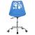 Scaun birou ergonomic, cu sezut din spuma, reglabil pe inaltime, maxim 120 kg, 90x49x48 cm, albastru Household NewTrend