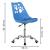 Scaun birou ergonomic, cu sezut din spuma, reglabil pe inaltime, maxim 120 kg, 90x49x48 cm, albastru Household NewTrend