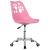 Scaun birou ergonomic, cu sezut din spuma, reglabil pe inaltime, maxim 120 kg, 90x49x48 cm, roz Household NewTrend
