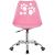 Scaun birou ergonomic, cu sezut din spuma, reglabil pe inaltime, maxim 120 kg, 90x49x48 cm, roz Household NewTrend
