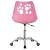 Scaun birou ergonomic, cu sezut din spuma, reglabil pe inaltime, maxim 120 kg, 90x49x48 cm, roz Household NewTrend