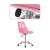 Scaun birou ergonomic, cu sezut din spuma, reglabil pe inaltime, maxim 120 kg, 90x49x48 cm, roz Household NewTrend