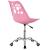 Scaun birou ergonomic, cu sezut din spuma, reglabil pe inaltime, maxim 120 kg, 90x49x48 cm, roz Household NewTrend
