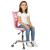Scaun birou ergonomic, cu sezut din spuma, reglabil pe inaltime, maxim 120 kg, 90x49x48 cm, roz Household NewTrend