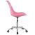 Scaun birou ergonomic, cu sezut din spuma, reglabil pe inaltime, maxim 120 kg, 90x49x48 cm, roz Household NewTrend