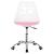 Scaun birou ergonomic, cu sezut din spuma, reglabil pe inaltime, maxim 120 kg, 90x49x48 cm, alb si roz Household NewTrend
