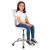 Scaun birou ergonomic, cu sezut din spuma, reglabil pe inaltime, maxim 120 kg, 90x49x48 cm, alb si roz Household NewTrend