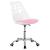 Scaun birou ergonomic, cu sezut din spuma, reglabil pe inaltime, maxim 120 kg, 90x49x48 cm, alb si roz Household NewTrend