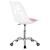 Scaun birou ergonomic, cu sezut din spuma, reglabil pe inaltime, maxim 120 kg, 90x49x48 cm, alb si roz Household NewTrend