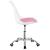 Scaun birou ergonomic, cu sezut din spuma, reglabil pe inaltime, maxim 120 kg, 90x49x48 cm, alb si roz Household NewTrend