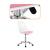 Scaun birou ergonomic, cu sezut din spuma, reglabil pe inaltime, maxim 120 kg, 90x49x48 cm, alb si roz Household NewTrend