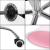 Scaun birou ergonomic, cu sezut din spuma, reglabil pe inaltime, maxim 120 kg, 90x49x48 cm, alb si roz Household NewTrend