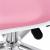 Scaun birou ergonomic, cu sezut din spuma, reglabil pe inaltime, maxim 120 kg, 90x49x48 cm, alb si roz Household NewTrend