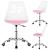 Scaun birou ergonomic, cu sezut din spuma, reglabil pe inaltime, maxim 120 kg, 90x49x48 cm, alb si roz Household NewTrend