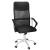 Scaun birou reglabil, ergonomic, cu spatar din microplasa respirabila si baza metalica cromata, 117x58x60 cm, negru Household NewTrend