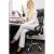 Scaun birou reglabil, ergonomic, cu spatar din microplasa respirabila si baza metalica cromata, 117x58x60 cm, negru Household NewTrend
