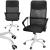 Scaun birou reglabil, ergonomic, cu spatar din microplasa respirabila si baza metalica cromata, 117x58x60 cm, negru Household NewTrend