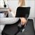 Scaun birou reglabil, ergonomic, cu spatar din microplasa respirabila si baza metalica cromata, 117x58x60 cm, negru Household NewTrend