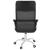 Scaun birou reglabil, ergonomic, cu spatar din microplasa respirabila si baza metalica cromata, 117x58x60 cm, negru Household NewTrend