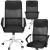 Scaun birou reglabil, ergonomic, cu spatar din microplasa respirabila si baza metalica cromata, 117x58x60 cm, negru Household NewTrend