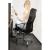 Scaun birou reglabil, ergonomic, cu spatar din microplasa respirabila si baza metalica cromata, 117x58x60 cm, negru Household NewTrend