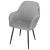 Scaun living tapitat, design modern, catifea, picioare metalice, 85x52x46 cm, gri Household NewTrend