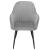 Scaun living tapitat, design modern, catifea, picioare metalice, 85x52x46 cm, gri Household NewTrend