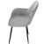 Scaun living tapitat, design modern, catifea, picioare metalice, 85x52x46 cm, gri Household NewTrend