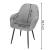 Scaun living tapitat, design modern, catifea, picioare metalice, 85x52x46 cm, gri Household NewTrend