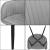 Scaun living tapitat, design modern, catifea, picioare metalice, 85x52x46 cm, gri Household NewTrend
