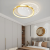 Lustra LED cu telecomanda LUNARO 110W, 2 Cercuri, lumina Rece/Calda/Neutra, Dimabila, Auriu Alb ModernLight Concept