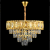 Candelabru Cristal BELVEDERE Eleganza 8xE14, Diametru 49cm, Auriu Lucios, Inaltime Reglabila ModernLight Concept