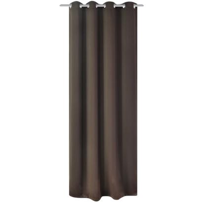 Draperie opacă, ocheți metalici, 270 x 245 cm, maro GartenMobel Dekor