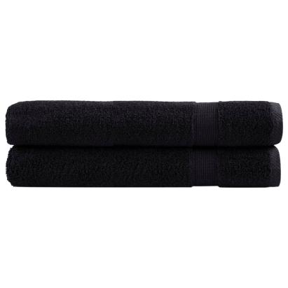 Prosoape de saună premium SOLUND 2 buc. negru 80x200 cm 600 gsm GartenMobel Dekor
