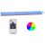 Deversor de cascadă cu LED-uri RGB, 108 cm, oțel inoxidabil GartenMobel Dekor
