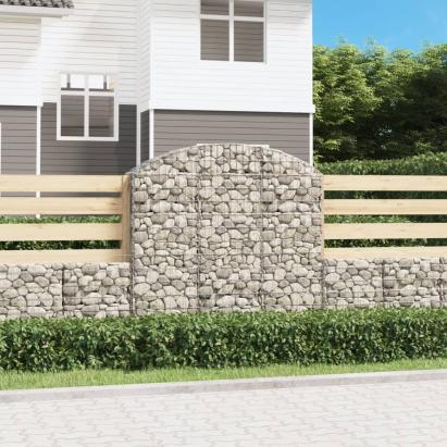 Coș gabion arcuit, 150x30x140/160 cm, fier galvanizat GartenMobel Dekor