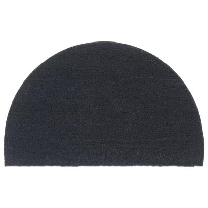 Covoraș de ușă semirotund, Gri închis, 50x80 cm, fibre de cocos GartenMobel Dekor