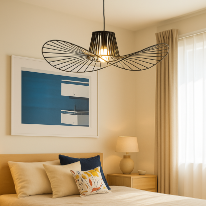 Lustra Suspendata ELIAS 57cm, 1x E27, Metal, Negru ModernLight Concept