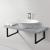 Blat pentru lavoar ABBR-78xxB cu suport metalic beton inchis negru mat [neu.haus] HausGarden Leisure
