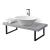Blat pentru lavoar ABBR-78xxB cu suport metalic beton inchis negru mat [neu.haus] HausGarden Leisure