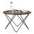 Masuta cafea Goskamark forma rotunda efect lemn nuanta inchisa [en.casa] HausGarden Leisure