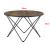 Masuta cafea Goskamark forma rotunda efect lemn nuanta inchisa [en.casa] HausGarden Leisure