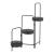 Suport plante Vrasene cu 3 tavite 75 x 68 x 20 cm negru [en.casa] HausGarden Leisure
