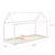 Pat copii Haus 146 x 78 x 127 cm lemn alb [en.casa] HausGarden Leisure