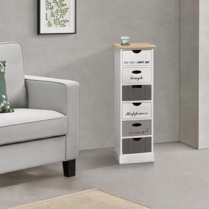 Comoda Salo WMG lemn Paulownia cu 6 sertare [en.casa] HausGarden Leisure