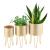 Suport plante Kalmthout set 3 bucati masuri diferite galben aramiu [en.casa] HausGarden Leisure