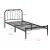 Pat dormitor Hanco 90 cu saltea metal negru mat [en.casa] HausGarden Leisure