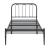 Pat dormitor Hanco 90 cu saltea metal negru mat [en.casa] HausGarden Leisure