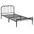 [en.casa]® Pat rama metalica Hanko 1, 208cm x 95cm x 88cm, otel, negru, pentru 1 persoana HausGarden Leisure