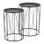 Masute cafea Franta set 2 bucati masuri diferite [en.casa] HausGarden Leisure